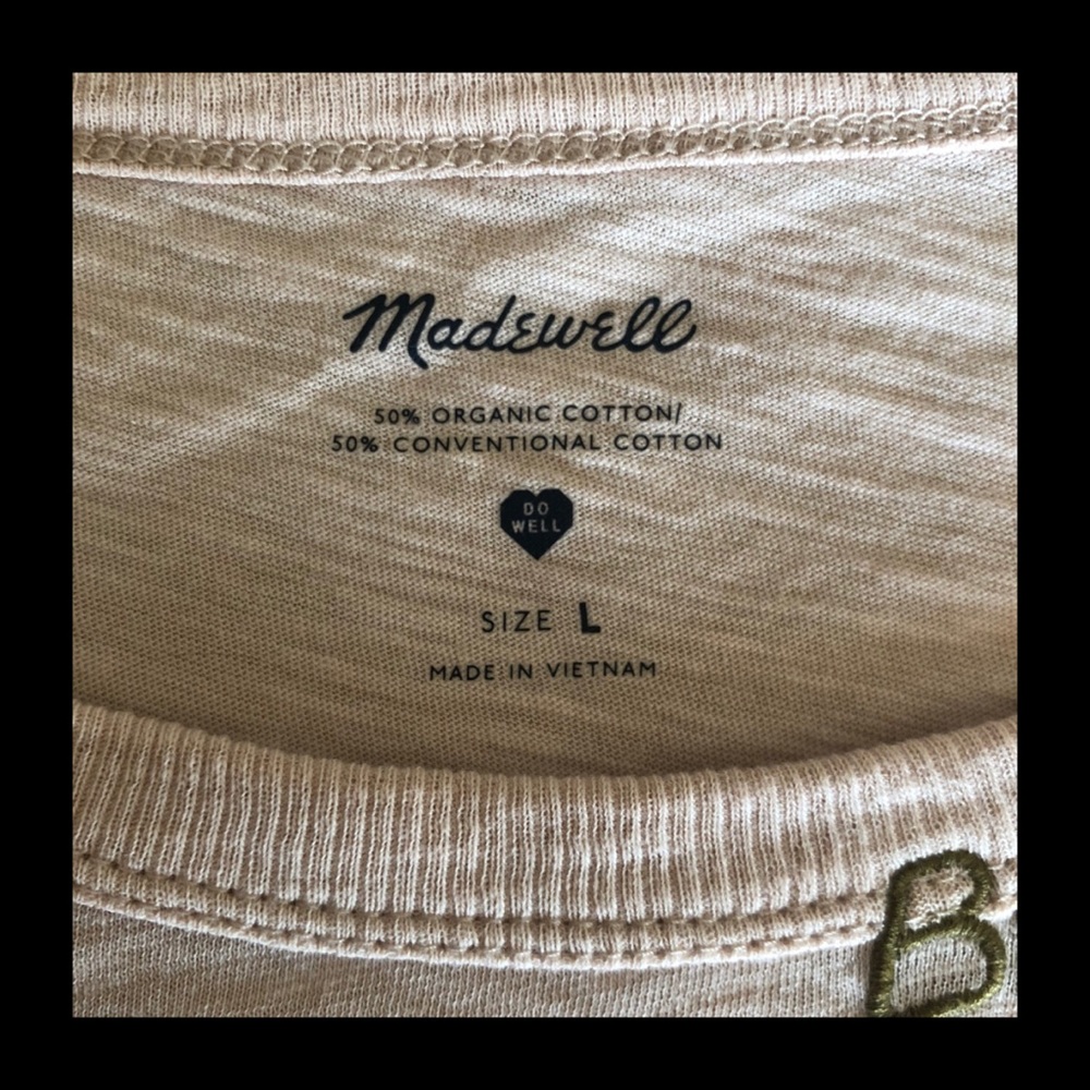 Madewell Bien Fait Embroidered Cotton Whisper Tee - Picture 4 of 7